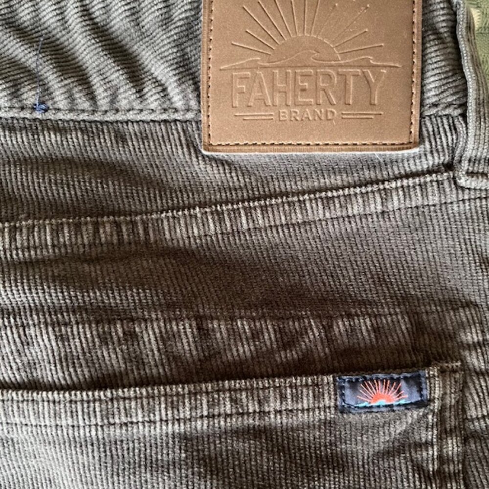 Faherty 5 Pocket Cord in Washed Black | Size 34 - Picture 5 of 10